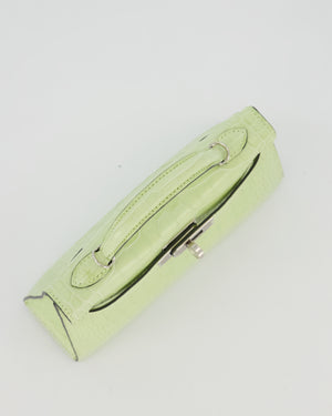*SUPER RARE & HOT* Hermès Mini Kelly II 20 Bag in Jaune Bourgeon Alligator Mississippiensis Leather with Palladium Hardware