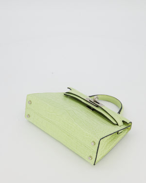 *SUPER RARE & HOT* Hermès Mini Kelly II 20 Bag in Jaune Bourgeon Alligator Mississippiensis Leather with Palladium Hardware
