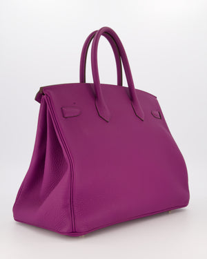 *RARE* Hermès HSS Birkin 35 Bag in Anemone Togo Leather with Gold Hardware