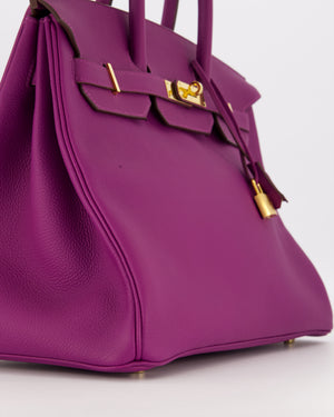 *RARE* Hermès HSS Birkin 35 Bag in Anemone Togo Leather with Gold Hardware