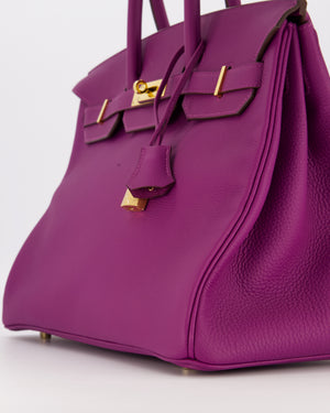 *RARE* Hermès HSS Birkin 35 Bag in Anemone Togo Leather with Gold Hardware