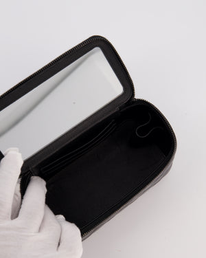 Chanel Black Small Top Handle Vanity Case in Lambskin Leather with So Black Hardware