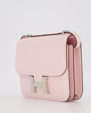 *HOT & RARE* Hermès Constance III 18 Miroir Bag in Rose Darling Chevrè Mysore Leather with Palladium Permabrass Hardware