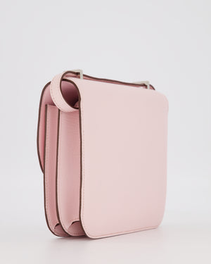 *HOT & RARE* Hermès Constance III 18 Miroir Bag in Rose Darling Chevrè Mysore Leather with Palladium Permabrass Hardware