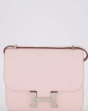 *HOT & RARE* Hermès Constance III 18 Miroir Bag in Rose Darling Chevrè Mysore Leather with Palladium Permabrass Hardware
