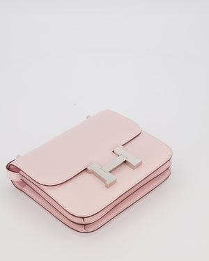 *HOT & RARE* Hermès Constance III 18 Miroir Bag in Rose Darling Chevrè Mysore Leather with Palladium Permabrass Hardware