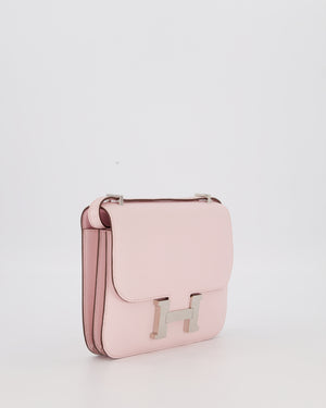 *HOT & RARE* Hermès Constance III 18 Miroir Bag in Rose Darling Chevrè Mysore Leather with Palladium Permabrass Hardware