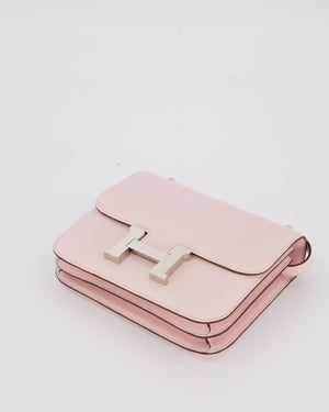 *HOT & RARE* Hermès Constance III 18 Miroir Bag in Rose Darling Chevrè Mysore Leather with Palladium Permabrass Hardware