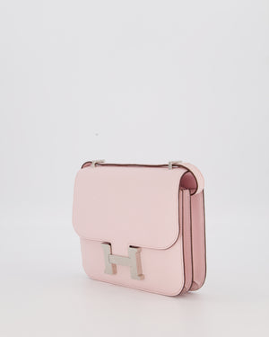 *HOT & RARE* Hermès Constance III 18 Miroir Bag in Rose Darling Chevrè Mysore Leather with Palladium Permabrass Hardware