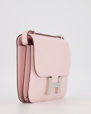 *HOT & RARE* Hermès Constance III 18 Miroir Bag in Rose Darling Chevrè Mysore Leather with Palladium Permabrass Hardware