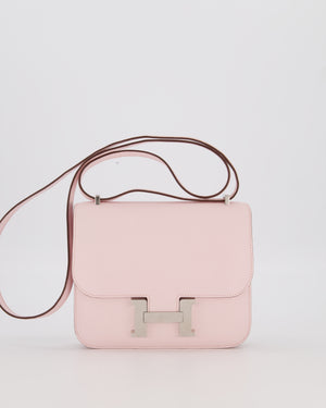 *HOT & RARE* Hermès Constance III 18 Miroir Bag in Rose Darling Chevrè Mysore Leather with Palladium Permabrass Hardware