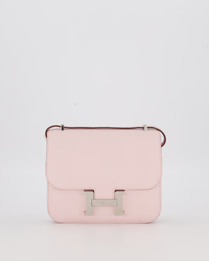 *HOT & RARE* Hermès Constance III 18 Miroir Bag in Rose Darling Chevrè Mysore Leather with Palladium Permabrass Hardware