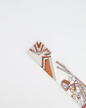 Hermès Bouquets Sellier Twilly in Blanc, Alezan and Etoupe Silk