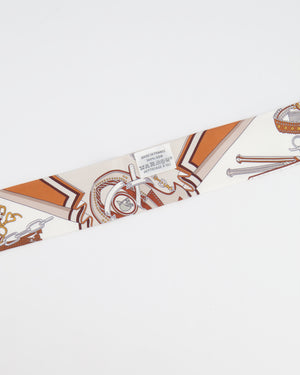 Hermès Bouquets Sellier Twilly in Blanc, Alezan and Etoupe Silk