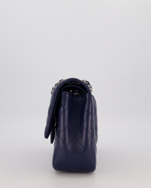 Chanel Navy Jumbo Classic Double Flap Bag in Lambskin Leather with Silver Hardware RRP £9,540