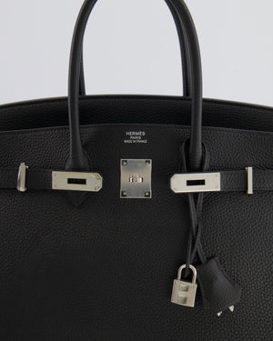 Hermès Birkin 35 Bag in Black Togo Leather with Palladium Hardware