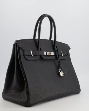 Hermès Birkin 35 Bag in Black Togo Leather with Palladium Hardware