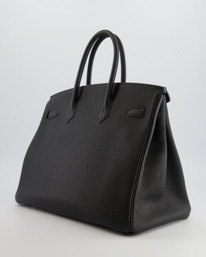 Hermès Birkin 35 Bag in Black Togo Leather with Palladium Hardware