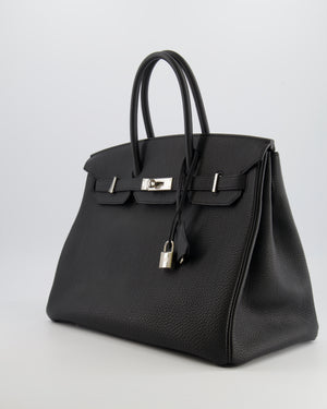 Hermès Birkin 35 Bag in Black Togo Leather with Palladium Hardware