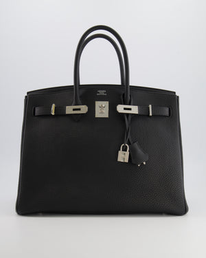 Hermès Birkin 35 Bag in Black Togo Leather with Palladium Hardware