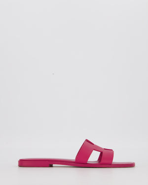 Hermès Oran Sandals in Rose Bougainvillier Epsom Leather Size EU 38