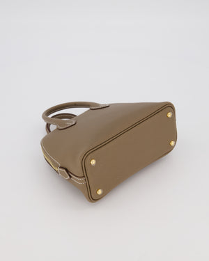 *HOT* Hermès Mini Bolide in Etoupe Chevre Mysore Leather with Gold Hardware