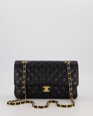 Chanel Black Medium Classic Double Flap Bag in Caviar Leather with Gold Hardware