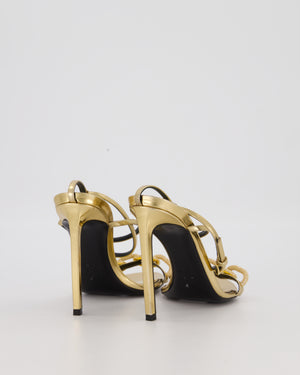 Tom Ford 105mm Crystal Embellished Heels in Gold Size EU 37.5