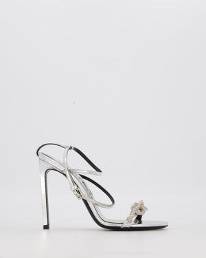 Tom Ford 105mm Crystal Embellished Heels in Silver Size EU 37.5