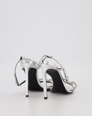 Tom Ford 105mm Crystal Embellished Heels in Silver Size EU 37.5
