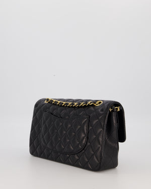 Chanel Black Classic Medium Double Flap Bag in Caviar Leather with Gold Hardware