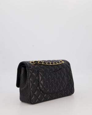 Chanel Black Classic Medium Double Flap Bag in Caviar Leather with Gold Hardware