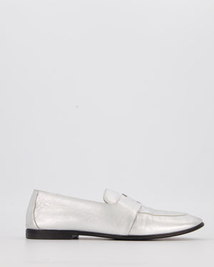 Hermès Hitch Loafers in Argent Swift Leather Size EU 37.5