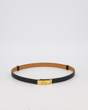 Hermès Kelly-To-Go Belt in Noir Epsom Leather with Gold Hardware