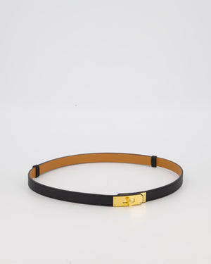 Hermès Kelly-To-Go Belt in Noir Epsom Leather with Gold Hardware