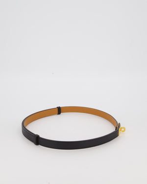 Hermès Kelly-To-Go Belt in Noir Epsom Leather with Gold Hardware