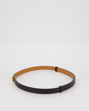 Hermès Kelly-To-Go Belt in Noir Epsom Leather with Gold Hardware