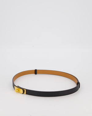 Hermès Kelly-To-Go Belt in Noir Epsom Leather with Gold Hardware
