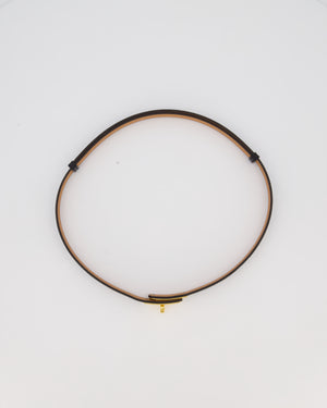 Hermès Kelly-To-Go Belt in Noir Epsom Leather with Gold Hardware