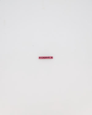 Chanel Pink and Black Logo Hair Clip
