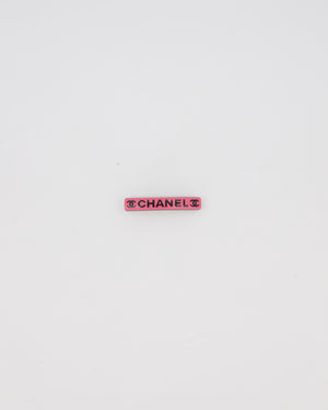 Chanel Pink and Black Logo Hair Clip