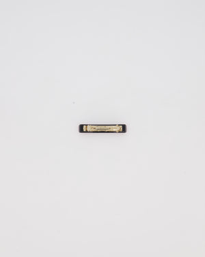 Chanel Pink and Black Logo Hair Clip