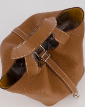 Hermès Picotin 18 Lock Bag in Gold Taurillon Clemence Leather with Palladium Hardware