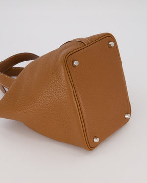 Hermès Picotin 18 Lock Bag in Gold Taurillon Clemence Leather with Palladium Hardware
