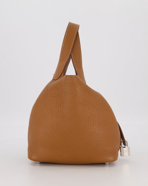 Hermès Picotin 18 Lock Bag in Gold Taurillon Clemence Leather with Palladium Hardware