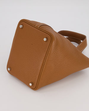 Hermès Picotin 18 Lock Bag in Gold Taurillon Clemence Leather with Palladium Hardware
