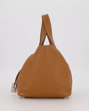 Hermès Picotin 18 Lock Bag in Gold Taurillon Clemence Leather with Palladium Hardware