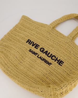Saint Laurent Rive Gauche Tote in Beige Raffia Large