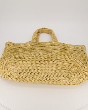Saint Laurent Rive Gauche Tote in Beige Raffia Large