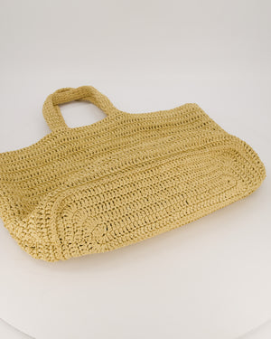 Saint Laurent Rive Gauche Tote in Beige Raffia Large